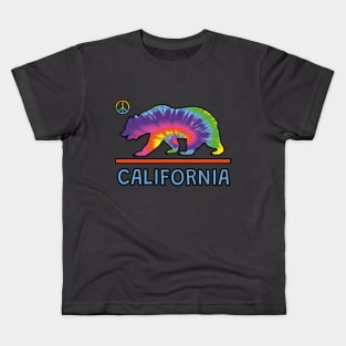 Tie Dyed California Bear Kids T-Shirt